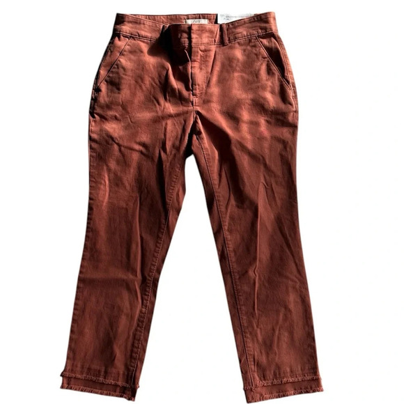 Loft Petite Frayed Girlfriend Chinos Pants Size 6P - Picture 9 of 9